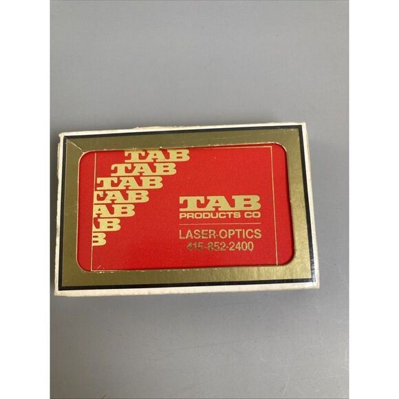 Tab Products Co. Laser Optics Red & Gold‎ Playing Card Deck - Picture 1 of 16
